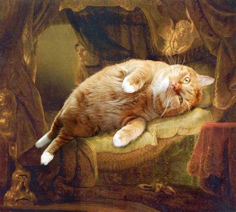 She Added Her Fat Cat Into Classical Paintings