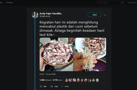 Dan dengan berdarnya kangkung viral di twitter ini, sebenarnya kurang baik ya sob untuk kita ketahui, tapi apa daya, yang namanya warganet pasti ingin mengetahui dan penasaran. Mengaku Temukan Sampah Plastik di Tubuh Cumi-cumi, Ini ...