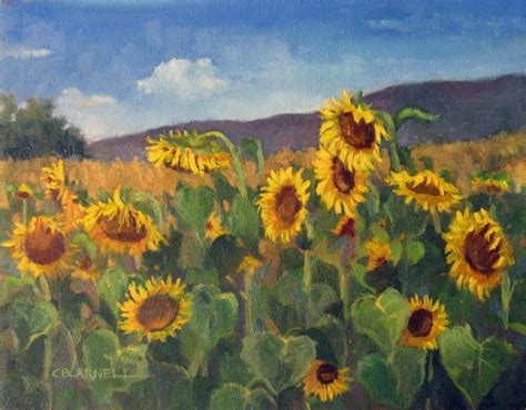 Sunflower Field Painting Sunflower Art Sunflower Artwork Art Painting