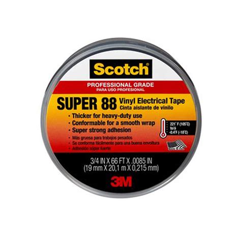 Scotch Super 88 Vinyl Electrical Tape 34 In X 66 Ft