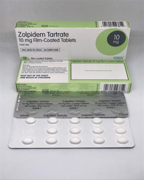 Zolpidem 10mg Tartrate 10mg Teva 28 Tablets Fast Delivery At Rs 2000box Zolpidem Tartrate