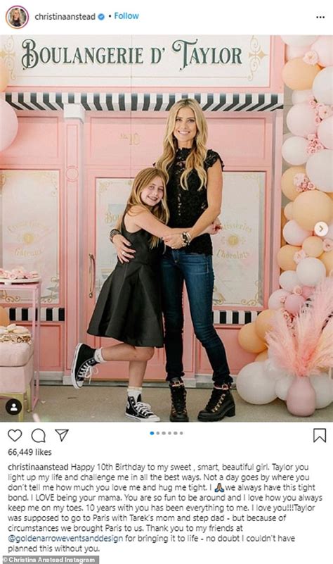 Christina Ansteads Ex Ant Wishes Her Daughter Taylor A Happy Tenth