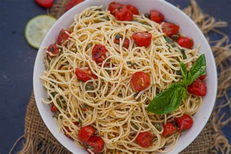 Lemon Capellini Salad Recipe Wtomatoes And Capers Video