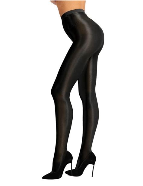Sexy 70d Womens Sheer Shiny Oil Ultra Shimmer Tights Footed Stockings