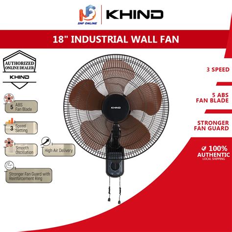 Khind 18 Industrial Wall Fan Wf1821 Shopee Malaysia