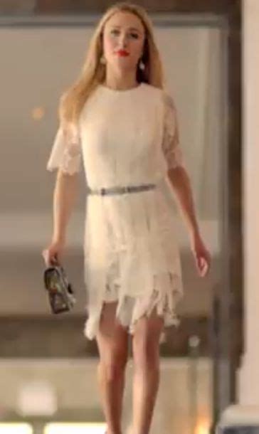 Dress Hayden Panettiere Cotton White Dress Fringes Wheretoget