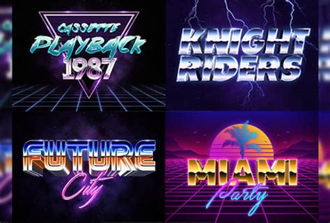 80s Retro Logos