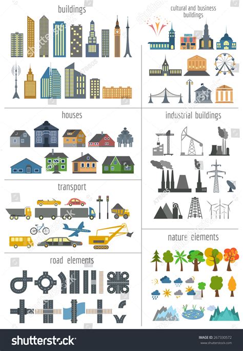 City Map Generator Elements Creating Your Stock Vector Royalty Free