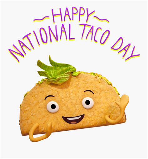 Happy National Taco Day Cartoon Free Transparent Clipart Clipartkey