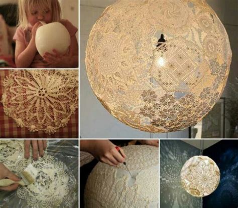 Pin By Tanya Trotter On Bedroom Doily Lamp Lace Lamp Diy Vintage