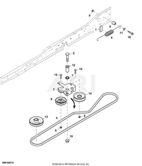 John Deere X580 54 Inch Mower Deck Belt Diagram