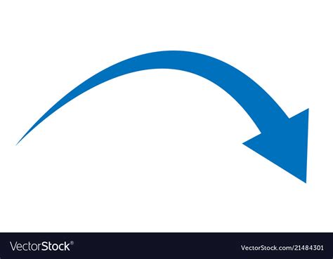 Blue Arrow Icon On White Background Flat Style Vector Image