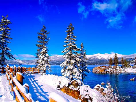 Lake Tahoe With Snow Tandk Images Fine Art Photography