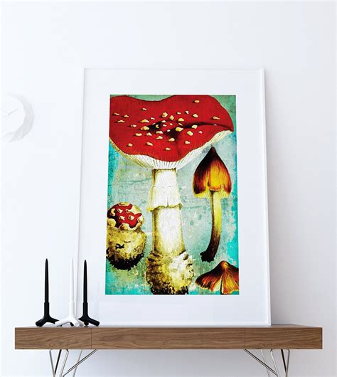 Have you seen the versions of rustic diy projects that big chain and craft stores have started carrying? Kitchen Print Kitchen Decor Vintage Mushroom Art Rustic Farmhouse Giclee Print on Cotton Canvas ...