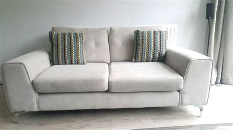 Sofology Demure 2 Seater Sofa In Graceland Silver Chrome Feet In