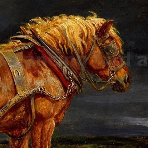Gorgeous Draft Horse Vintage Painting Digital By Dancingbirdarts