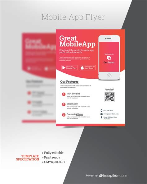 Freepiker Mobile App Flyer