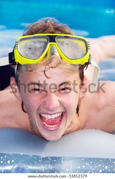 Happy Playful Boy Swimming Pool Stock Photo 33852379 Shutterstock