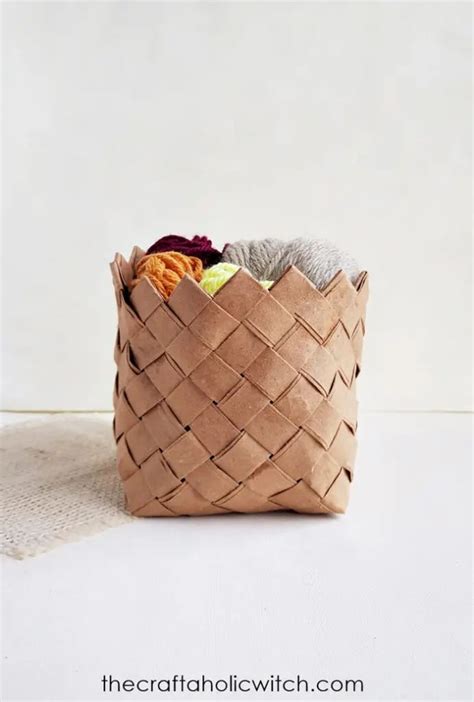 Creative Paper Bag Crafts To Upcycle Old Paper Bags Paper Bag Crafts Paper Basket Weaving