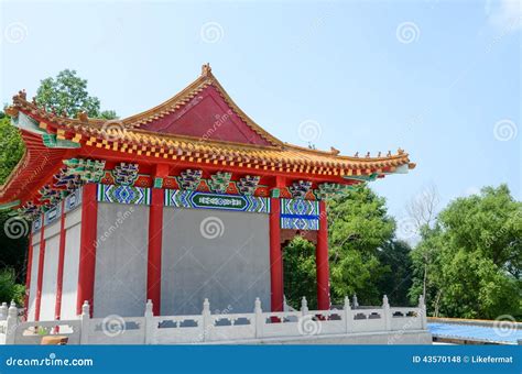 Chinese Traditional Pagoda House Stock Photo Image Of Blue Carving
