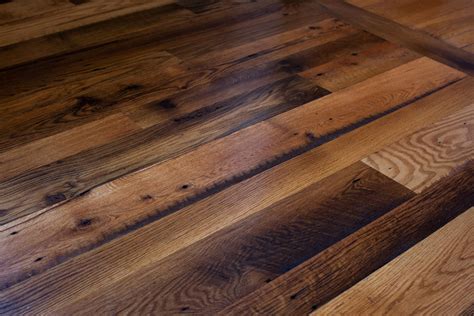 Longleaf Lumber Reclaimed Skip Planed Oak Kitchen Floor
