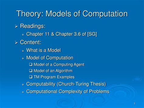 Ppt Theory Models Of Computation Powerpoint Presentation Free