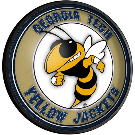 The Fan Brand Georgia Tech Mascot Round Slimline Lighted Sign Academy