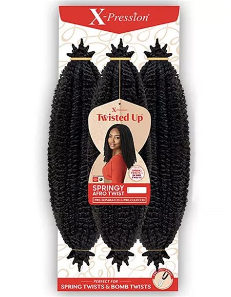 Buy black hair wigs in minewig, natural looking, best wigs online. Outre - X-Pression Twisted Up 3X Springy Afro Twist 16"