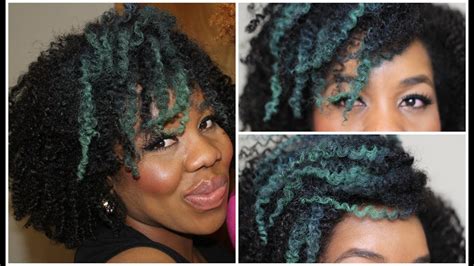 How To Turquoise Ombre Highlights On Natural Hair No