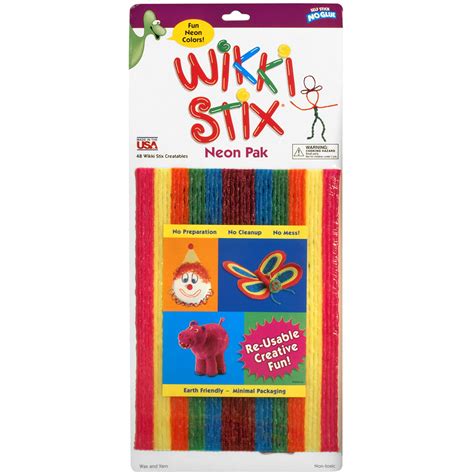 Wikki Stix 8 Neon Package 48 Pieces