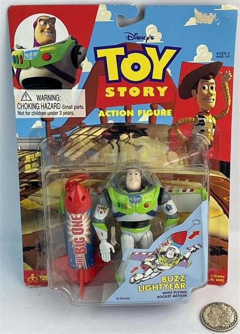 Lot Vintage 1995 Toy Story Buzz Lightyear W Flying Rocket Action