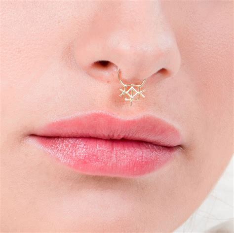gold septum ring septum jewelry silver nose hoop cartilage etsy nose piercing jewelry