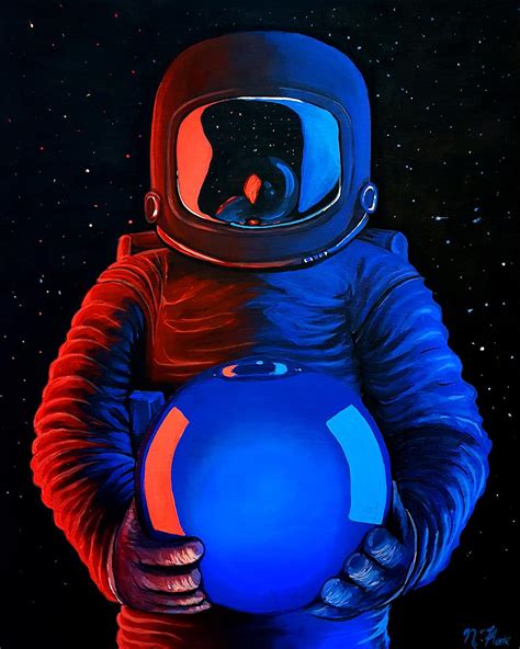 The Traveler My Latest Acrylic Painting Bringing Back The Astronauts