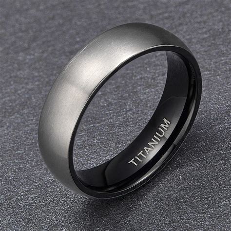 somen 2019 new fashion men s black titanium ring matte finished classic engagement anel jewelry
