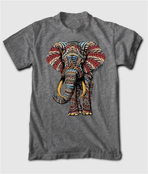 Ornate Elephant Mens T Shirt Mens Tshirts Tee Shirt Designs Shirts