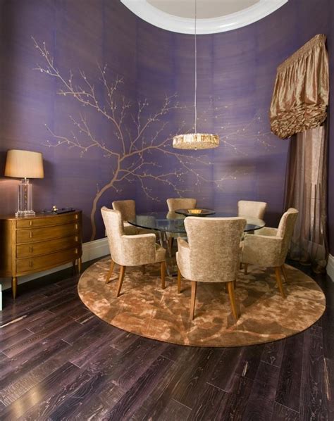 Traditional Home Purple Dining Room Purple Room Design Decor