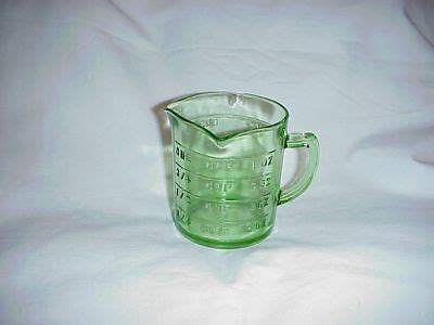 Vintage Kellogg S Green Depression Glass Measuring Cup Antique