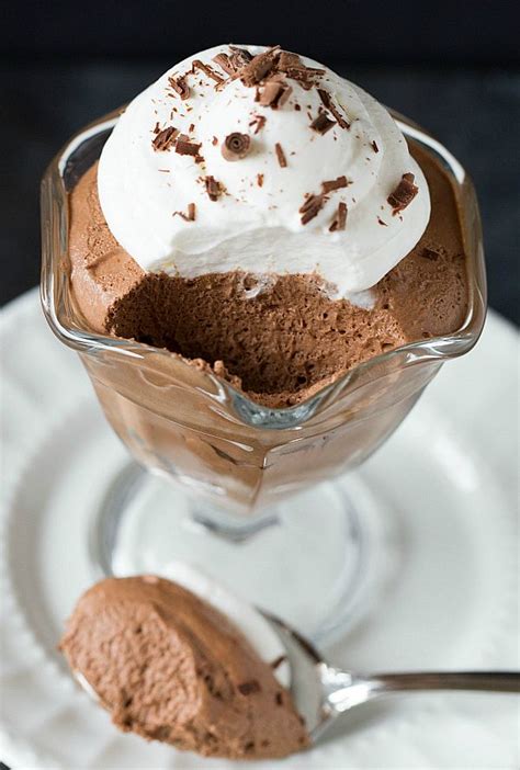 Dark Chocolate Mousse By Browneyedbaker Bursting With A Clean Chocolate Flavor A Light Melt
