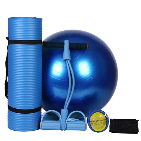 Thickening Explosion Proof Yoga Exercise Ball 65cm Balance Ball With 10mm Health Mat Wall