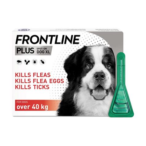 Frontline Plus Dog Tick And Flea 40 60kg X Large 3 X Pipettes