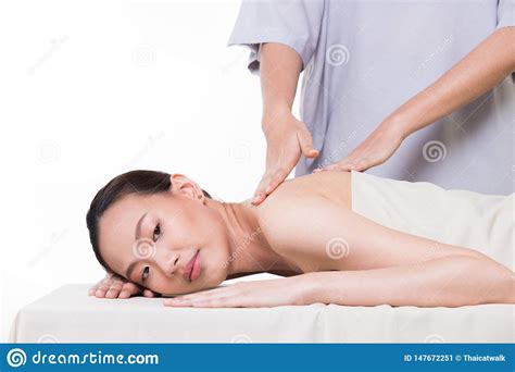 Therapist Spa Body Massage Woman Hands Treatment Stock Image Image Of
