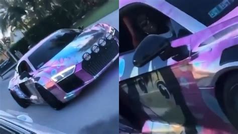 Lil Uzi Spotted In Custom Painted Audi R8 Youtube