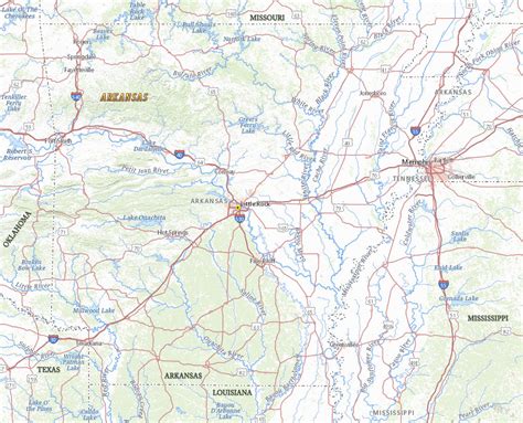 Map Of Arkansas Travel United States