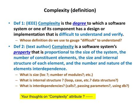 Complexity Meaning