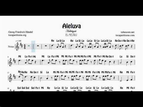 Aleluya By Handel Notes In G Sheet Music For Flute Violin Oboe The