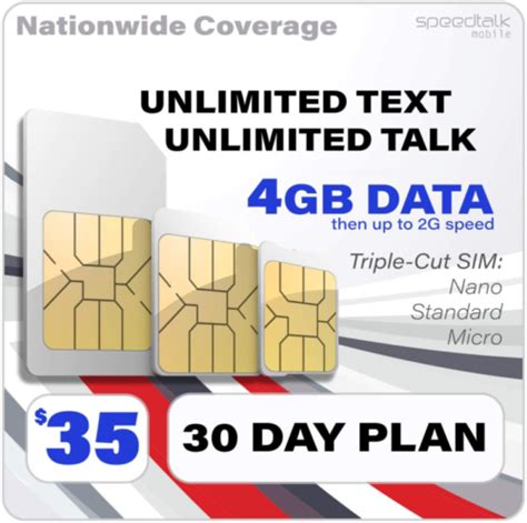4gb 2g 3g 4g Lte Data Unlimited Mins Voice Unlimited Text Sms