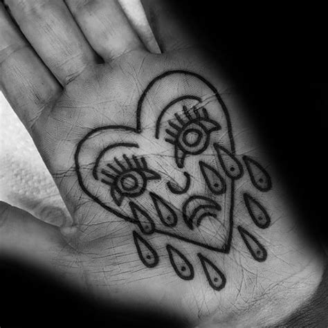 50 Amazing Crying Heart Tattoo Designs For Men 2023 Guide
