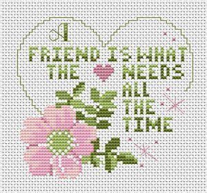 Cross stitch patterns come in different sizes with the easiest usually being the smallest. Think of your best friend, then make this great free cross ...