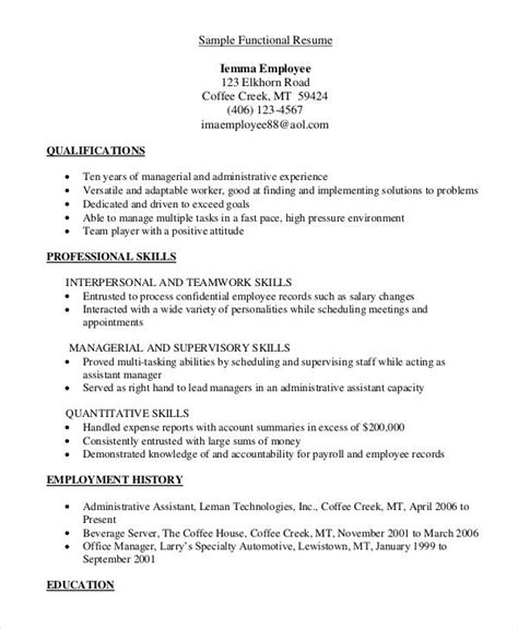 Professional Functional Resume Template 2023 Templatelab