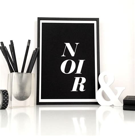 Noir Typography Art Print By Sacred And Profane Designs